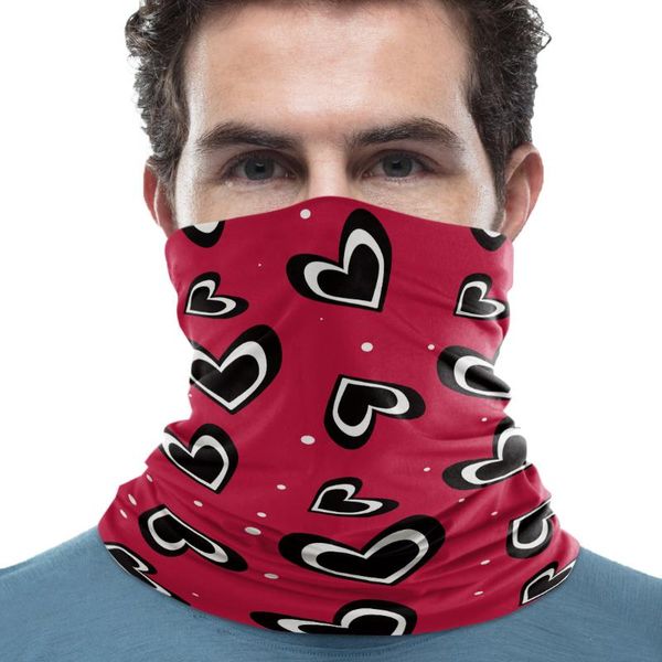 

scarves red background heart neck gaiter magic scarf mens ladies rectangular hijab custom, Blue;gray
