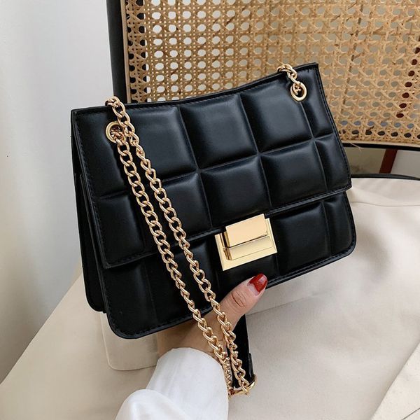 

new small bag 2020 fashion summer net red soft bread korean plaid lady versatile oblique korean version