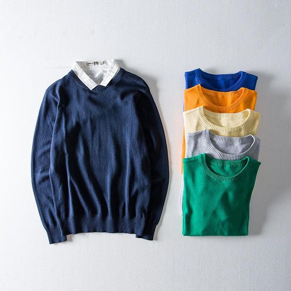 

men's sweaters men's sweater spring autumn men slim o-neck pullover solid color base bottoming for male clothing, White;black