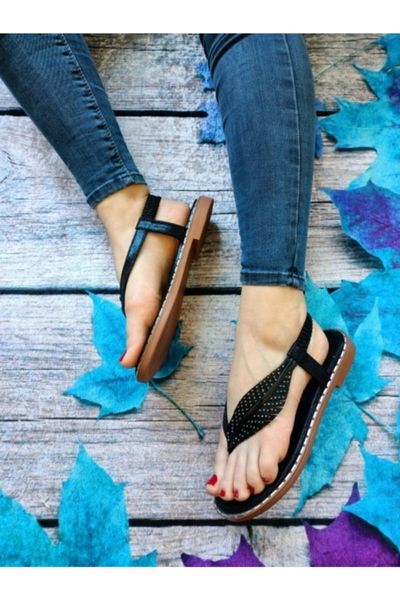 

sandals women black cubic zirconia casual