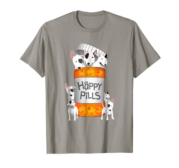 

Happy Pills Bull Terrier T-shirt, Mainly pictures