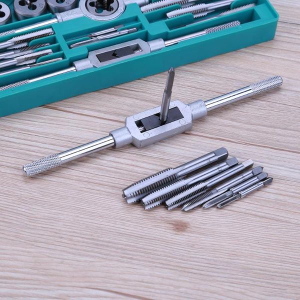 

hand tools 8pcs metal screw taps & tap wrench holder hinge set with and processing