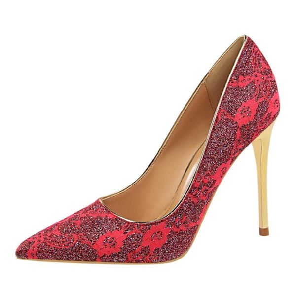 

dress shoes women shallow single banquet pointed toe pumps stiletto heels woman high zapatos de mujer, Black