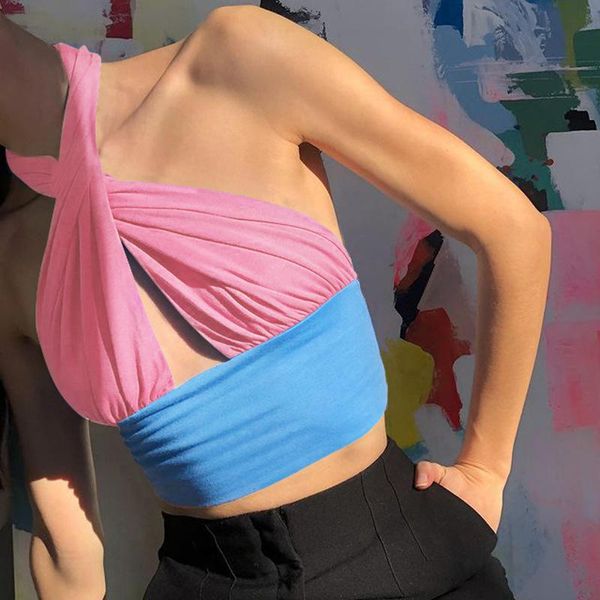 

women's tanks & camis halter neck cross tank y2k summer clothes for women streetwear cute trendy bodycon crop, White