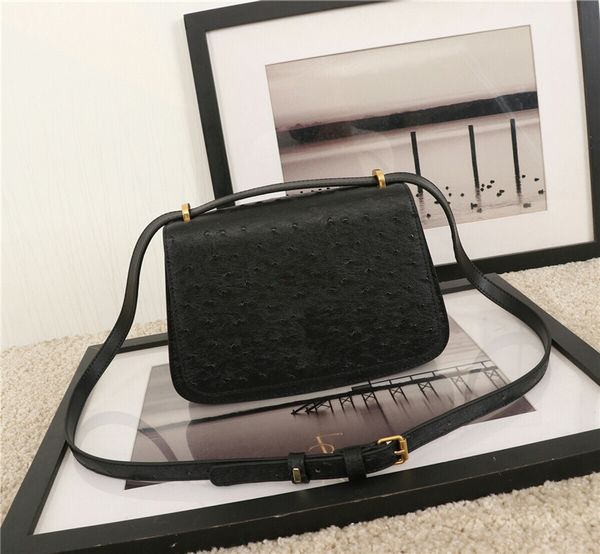 

2019 new ostrich fashion ladies handbags high-grade ladies elegant shoulder bag small messenger bag clutch bag messenger wallet