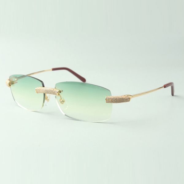 

designer sunglasses 3524026 with diamonds metal wires arms glasses, direct sales, size: 18-140mm, White;black