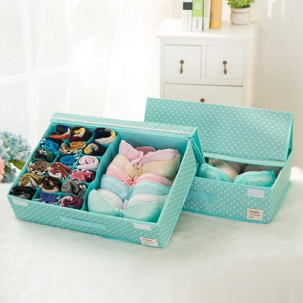 

storage drawers 19 grid underwear box oxford cloth drawer closet organizers save space foldable socks bra organizer household