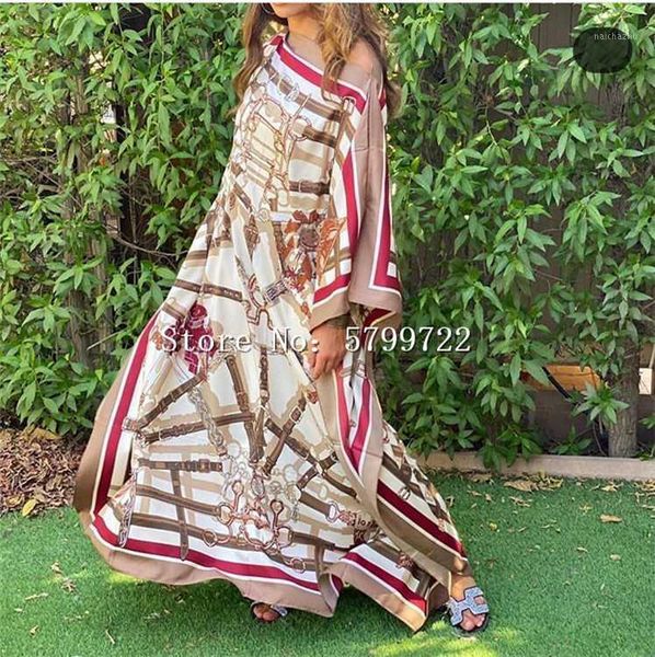 

ethnic clothing kuwait exclusive 130cm*130cm women boho summer casual chiffon floral evening party beach long maxi dress, Red