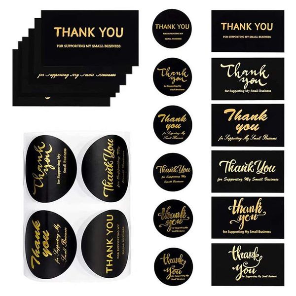 

greeting cards 50pcs thank you for supporting my small business card thanks