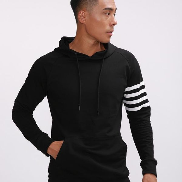 

men's tracksuits hooded fleece outdoor sports suit cotton leisure trend, Gray