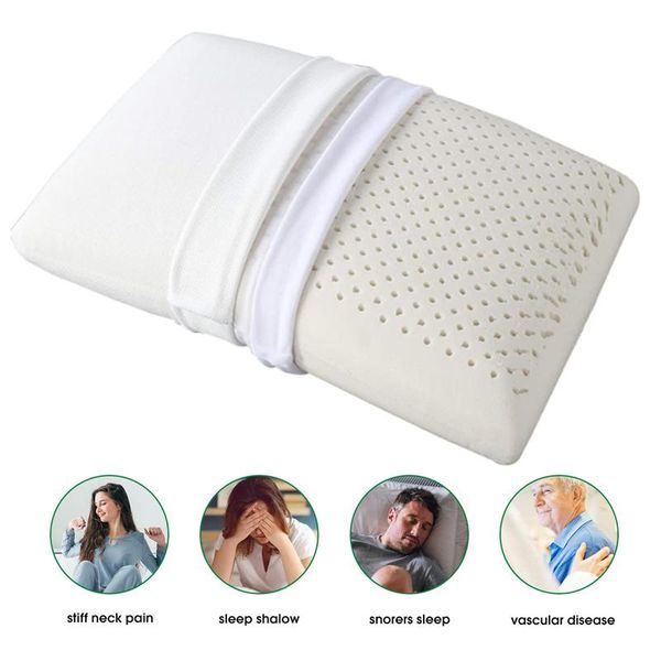 

pillow lism natural latex adults bedding vertebrae massage health neck bonded head care memory