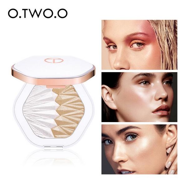 

o.two.o natural make up face powder foundations oil-control brighten concealer whitening pressed powder with puff