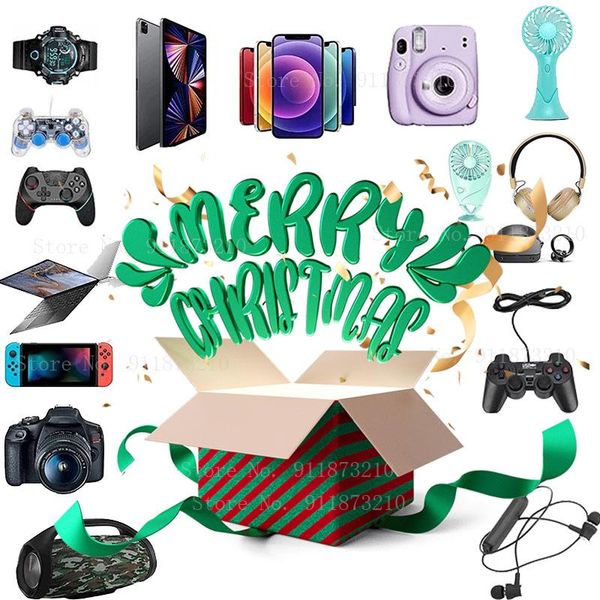 

gift wrap merry christmas year party boxes lucky mystery box 100% surprise electronics gamepads digital cameras novelty