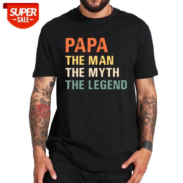 

the man the myth legend t shirt papa vintage pops tshirt letter print eu size 100% cotton cool comfortable #pm9e, White;black
