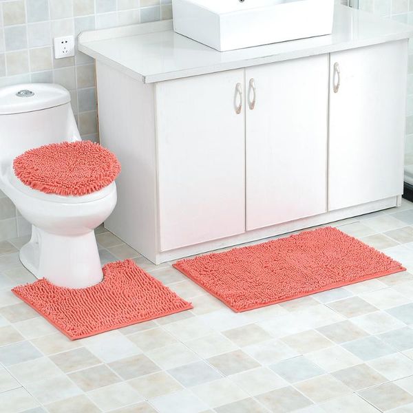 

carpets floor mat polyester carpet doormat non-slip solid chenille bath rug soft shaggy bathroom kitchen for living room bedroom