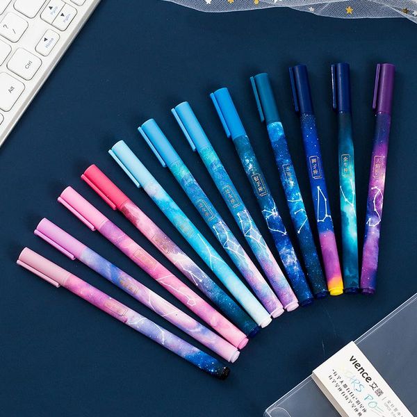 

gel pens 0.5mm cute needle pen twelve constellation stationery student art children for school anime office supply japanese