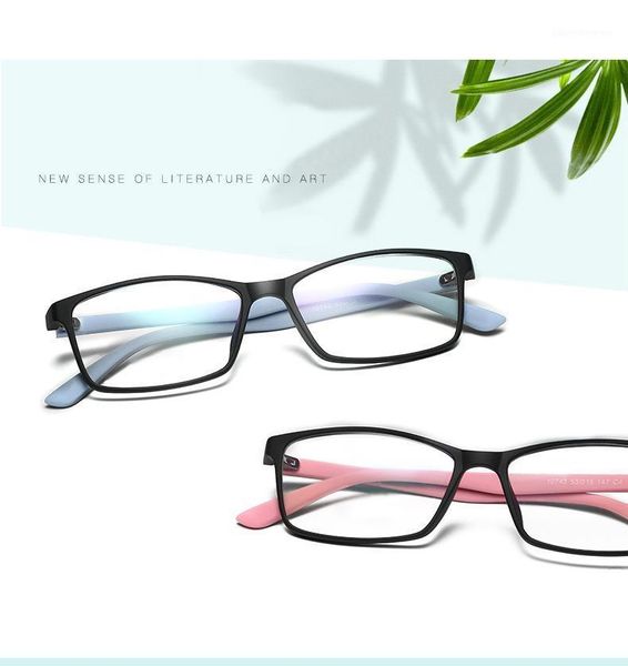 

colouring elastic anti blue light computer glasses tr90 plastic optical frame square men women sunglasses, White;black