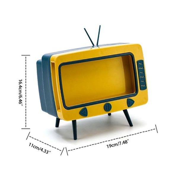 

cell phone mounts & holders 55kc tv shaped blue/green/pink facial tissue box holder with mount abs+pp two-in-one mobile