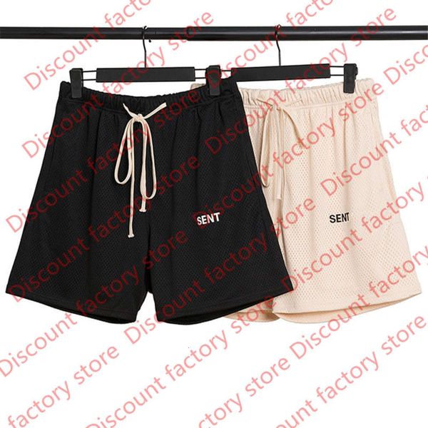 

fashion mens jogger shorts hollow mesh short pant 2021 men women jogging cozy short pants, Black