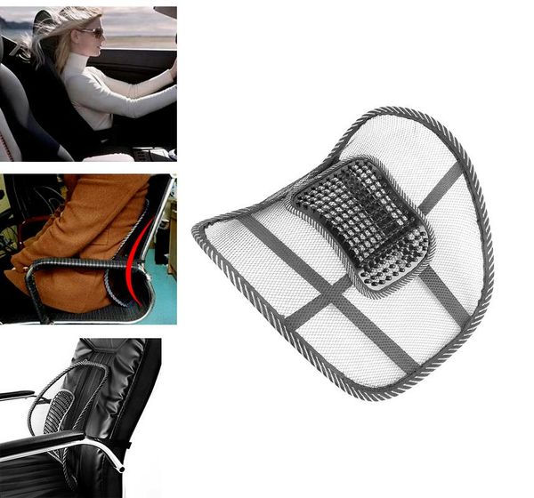 

seat cushions car relax massage cushion pad back lumbar support for home office chair breathable mesh waist