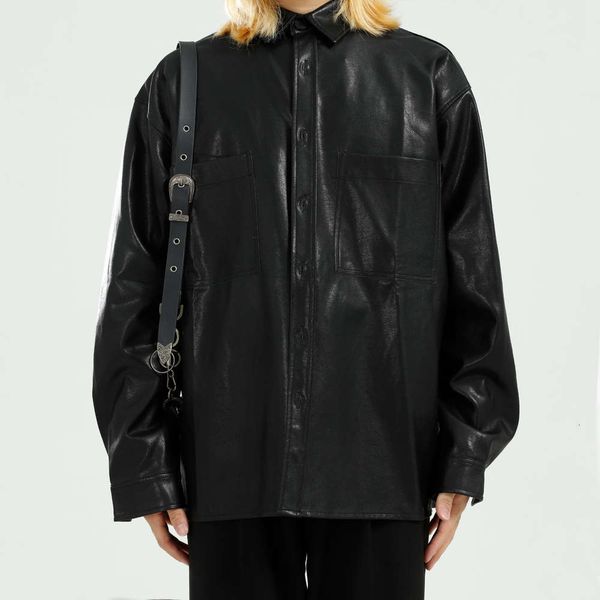 

mtl | 2020 autumn new products korean style temperament fashion casual leather men's clothingwinter, Black;brown