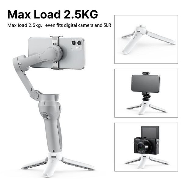 

ulanzi mt-10 white color zhiyun smooth xs phone gimbal tripod extend 1/4'' screw tripod mount for dslr smartphone