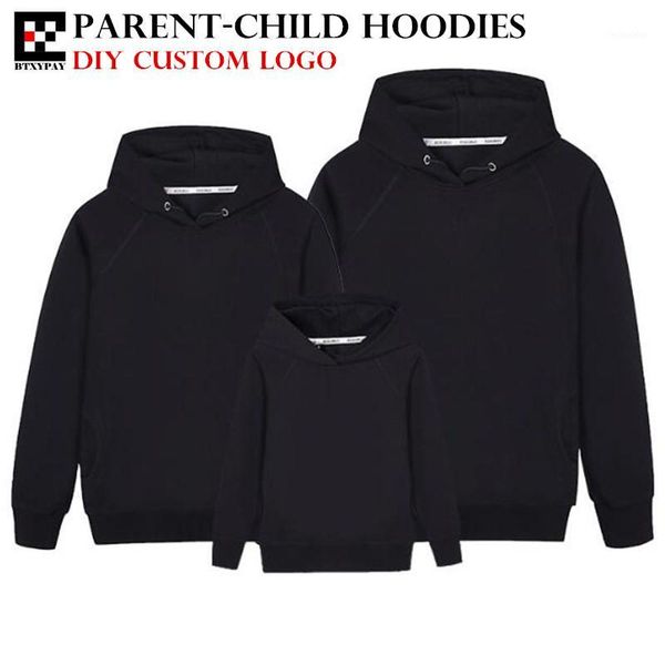 

family matching outfits 30p parent-child hooded sweater kids boy&girl hoodies ,man&women custom blank team logo outerwear1, Blue