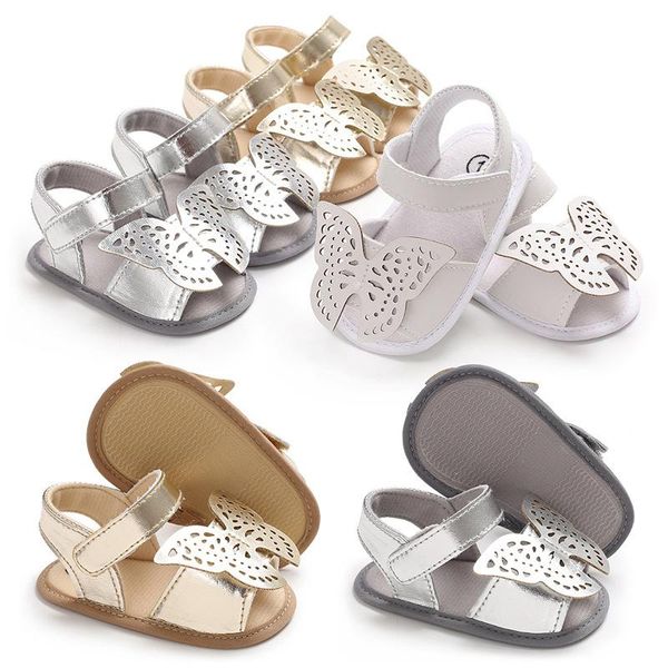 

summer baby butterfly sandals silicone bottom non-slip baby toddler shoes girl shoes sandals, Black;red