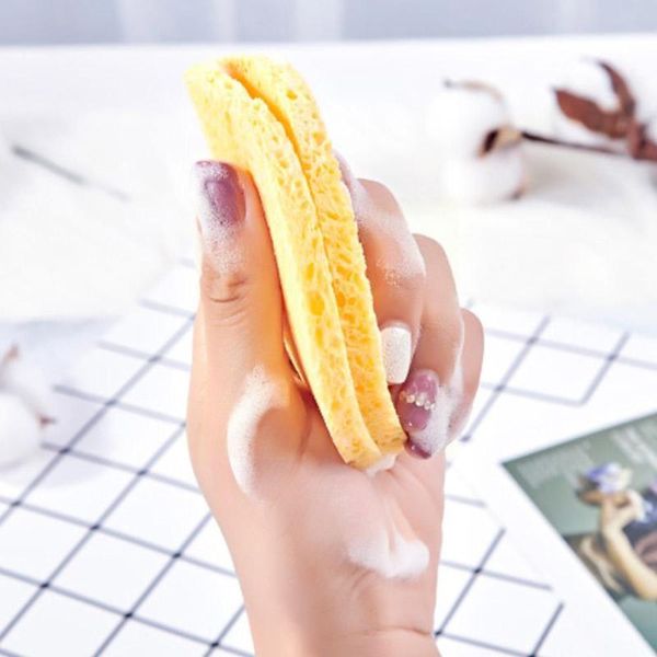 

sponges, applicators & cotton 1pcs natural wood pulp sponge cellulose compress cosmetic washing makeup cleansing tools puff care face remove