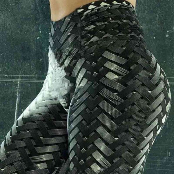 

sales irenweave weaving printed tie women legging fitness leggins workout scrunch booty mujer, Black