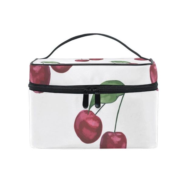 

cosmetic bags & cases fengju bag portable travel organizer hanging toiletry case storage tote for girls woman watercolor cherry