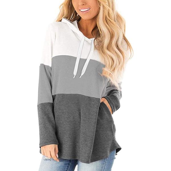 

women's hoodies & sweatshirts casual vintage high street women sweetshirts harajuku grunge stripe splicing y2k pullover winter long sle, Black