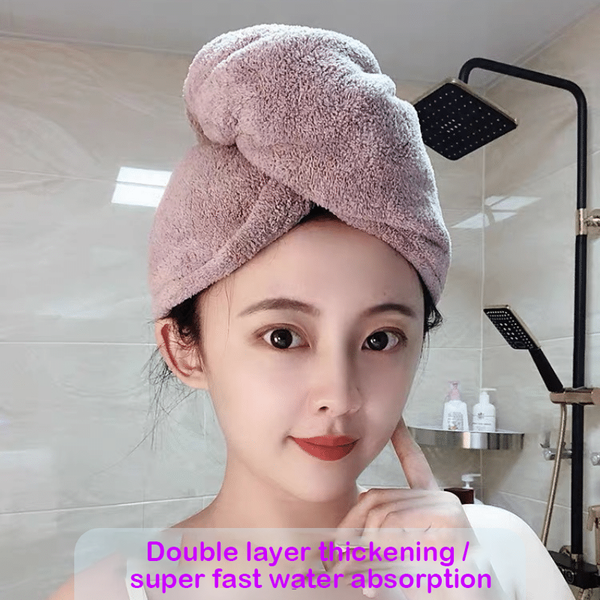 

towel 38 × 64cm 1 piece fast dry microfiber fabric hair-drying cap shower women's scarf bath absorbent