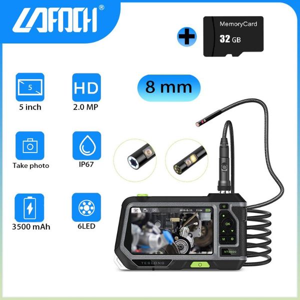 

8mm dual lens 1280p hd industrial ip67 waterproof 1m cable camera borescopen for household appliance inspection