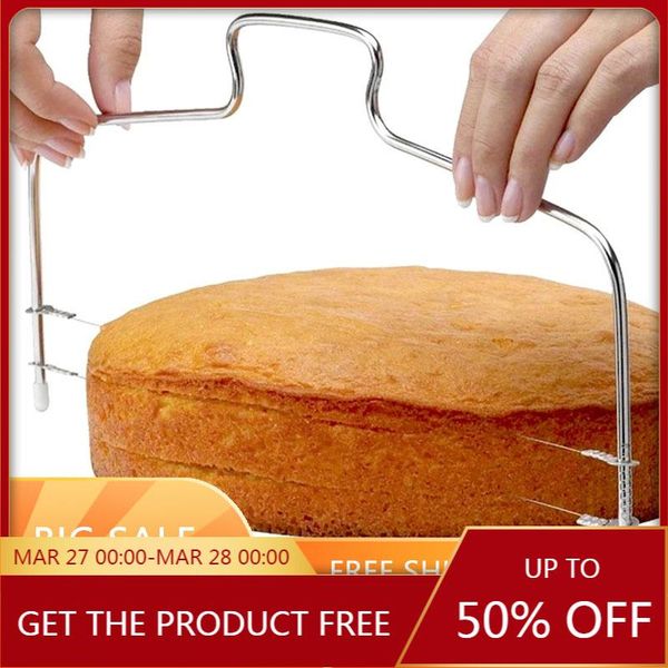 

other bakeware 1pc double line cake cut slicer adjustable stainless steel device decorating mold diy kitchen cooking tool