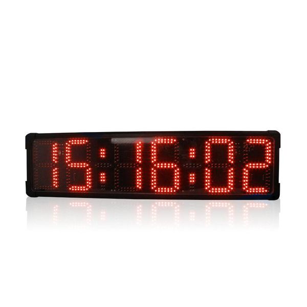 

8" singel-sided waterproof led clock digital outdoor countdown clock with satch