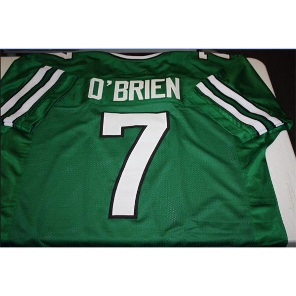 

custom men youth women vintage ken o'brien #7 qb sewn stitched retro football jersey size s-5xl or custom any name or number jersey, Black