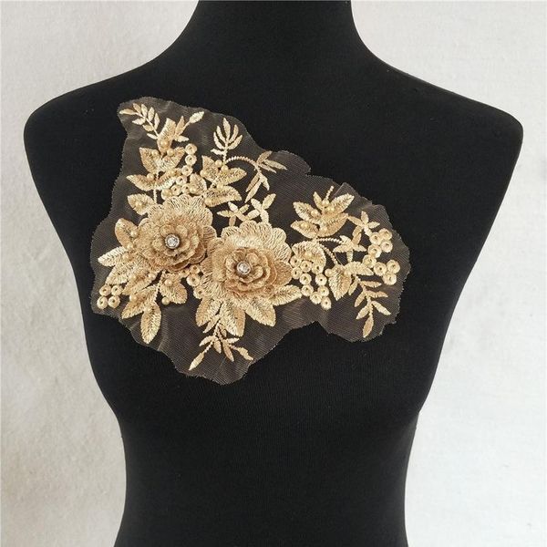 

fashion style lace collar embroidery applique diy sewing lace neckline decoration wedding dress accessories craft qylprl, Black