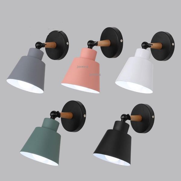 

wall lamp modern color iron wood led lights sconce light fixture living room corridor bathroom bedroom sconces