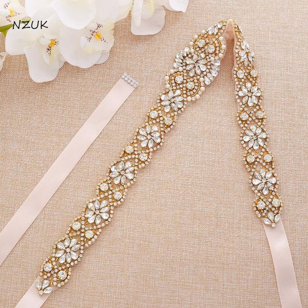 

wedding sashes crystal belt rhinestone pearls bridal gold diamond sash for accessories zzy160g, White