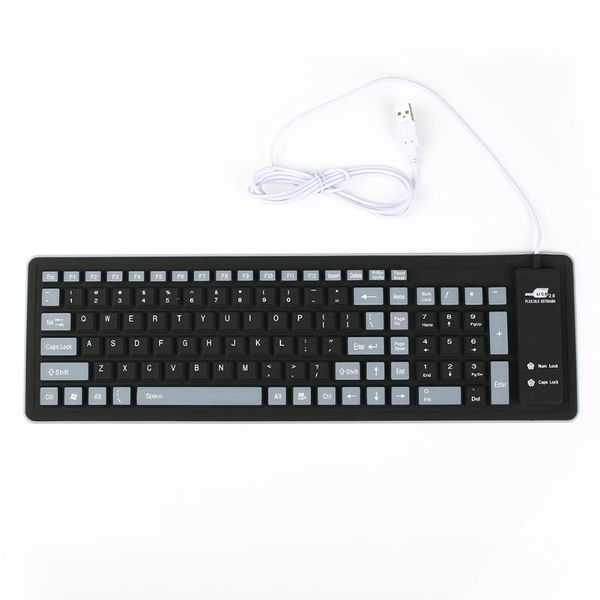 

keyboards portable foldable silicone keyboard b wired silicon flexible soft waterproof roll up silica gel for pc lapnotebook