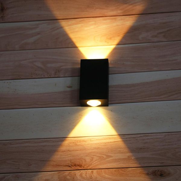 

double head led wall lamp brushed black silver up down wall lights aside corridor living room bedside light fixture rf130