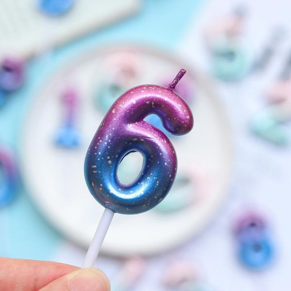 

other festive & party supplies galaxy sky gradient digital candle powd1234567890 birthday cake decoration crown of pearls, champagne and gol
