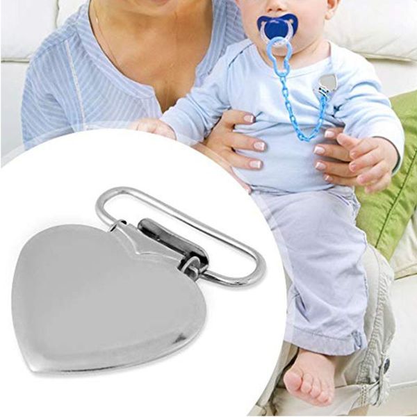 

heart shape feeding accessory care nursing nipple holder iron braces soother infant clamp baby pacifier clip suspender