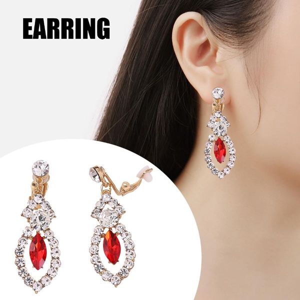 

dangle & chandelier korean faux rhinestone earring sorcery eye series east gate alloy luxury pin ear clip ml, Silver