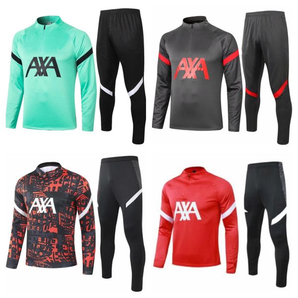 

2020 2021 man football training suit 2021 man soccer tracksuit, Black