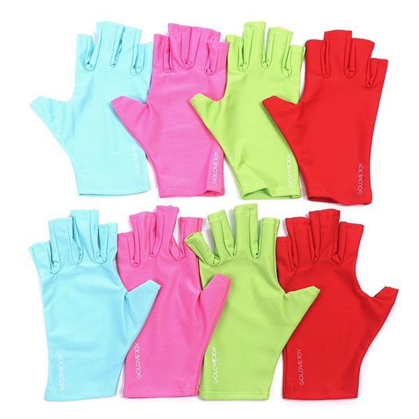 

nail art equipment 1 pair useful anti uv milong gloves for light/lamp radiation protection manicure glove dryer tools, Silver