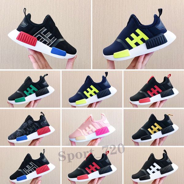 

boys girls toddler originals running shoes little kid nmd 360 infant glow pink core black kids childrens baby infants size 22-35