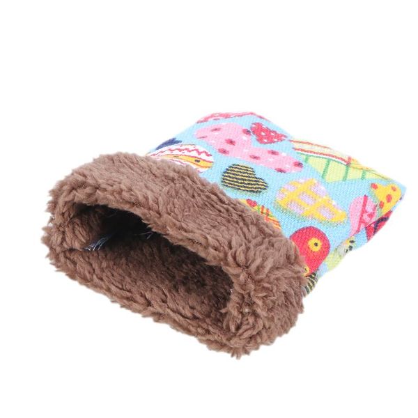

kennels & pens printed pet sleep cage winter warm bed for hamster squirrel (random style, size)