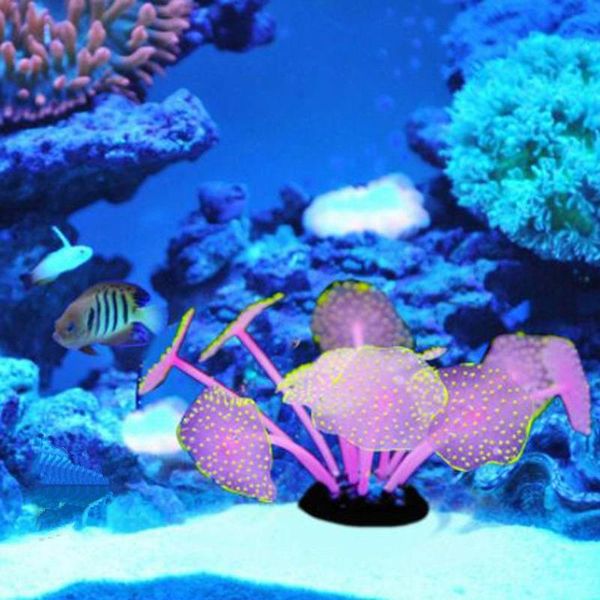 

decorations aquarium silicone simulation artificial fish tank fake coral plant underwater aquatic sea ornament decoration accessories